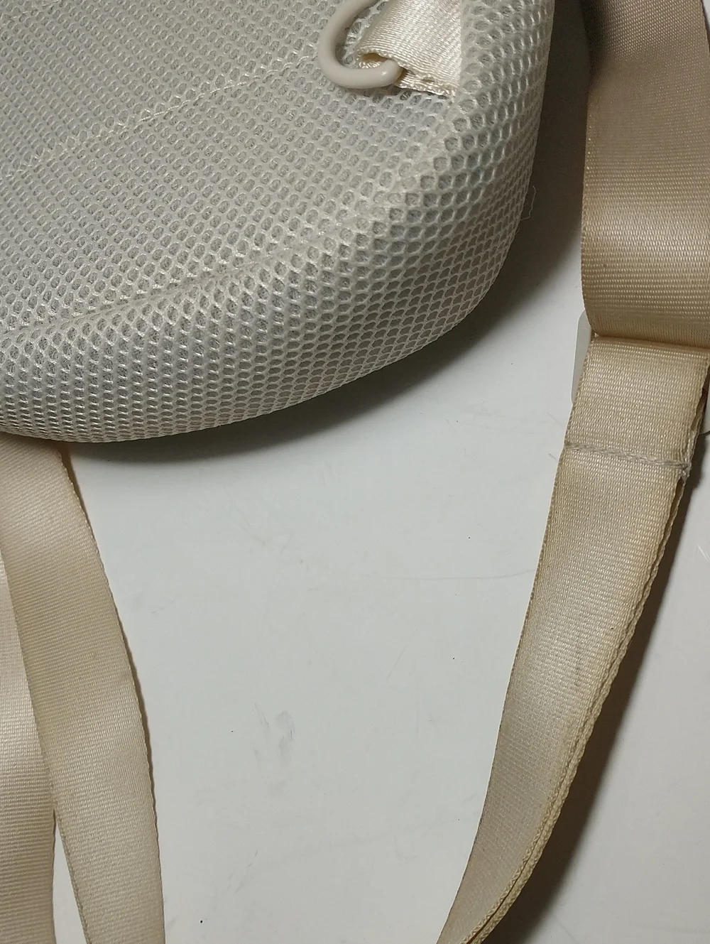 Adidas Air Mesh Mini Backpack, Mesh, Adjustable, Convertible, Crossbody, Beige